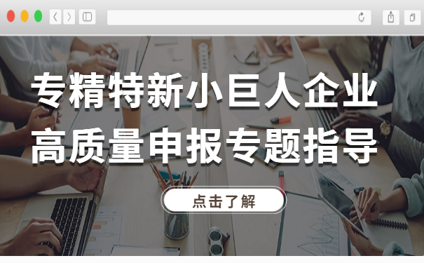 智为私房课|专精特新小巨人企业高质量申报专题指导