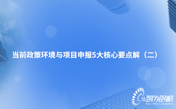 当前政策环境与项目咨询5大核心要点解析（二）