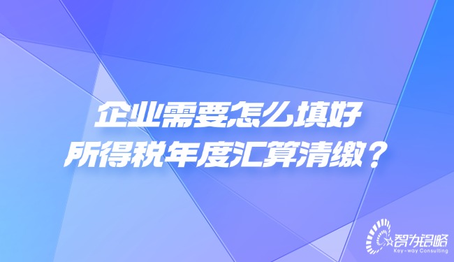 企业需要怎么填好所得税年度汇算清缴？