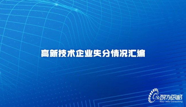 高新技术企业失分情况汇编