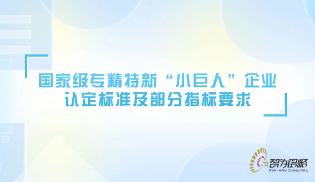 ***专精特新“小巨人”企业认定标准及部分指标要求