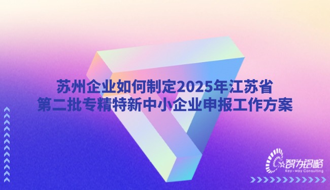 苏州企业如何制定2025年江苏省*二批专精特新中小企业申报工作方案.jpg